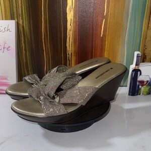 Naturalizer Metallic Wedge Sandals - Women’s Size 8.5M